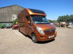 VAUXHALL MOVANO CDTI 125 F3500 BASED HORSE BOX TRUCK REG:YP11 XPA. WITH V5 AND TESTED TILL 22/08/20