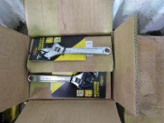 BOX OF 24 X STANLEY FATMAX 200MM ADJUSTABLE WRENCH SPANNERS.