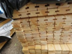 PACK OF "H" PROFILE UNTREATED WOODEN BATTENS, 55MM X 35MM @ 1.57M LENGTH APPROX.