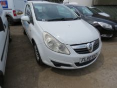 VAUXHALL CORSA PANEL VAN REG:FL60 KHT. 147,402 REC MILES. WHEN TESTED WAS SEEN TO START, DRIVE,