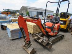 KUBOTA U10-3 MICRO EXCAVATOR, YEAR 2014 BUILD. 4NO BUCKETS. 2273 REC HOURS. SN:JKUU0103L01H23427.