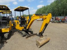 JCB 150C-1 RUBBER TRACKED MINI EXCAVATOR, YEAR 2018 BUILD. 730 RECORDED HOURS, 1 BUCKET AS SHOWN/FIT