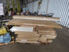 PALLET OF KITCHEN DOORS AND EDGES ETC, MAINLY CREAM COLOURED.