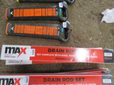 3 X BOXED MAXDRAIN DRAIN RODDING SETS.