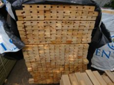 LARGE PACK OF "U" PROFILE UNTREATED WOODEN BATTENS, 70MM X 50MM @ 1.83M LENGTH APPROX.