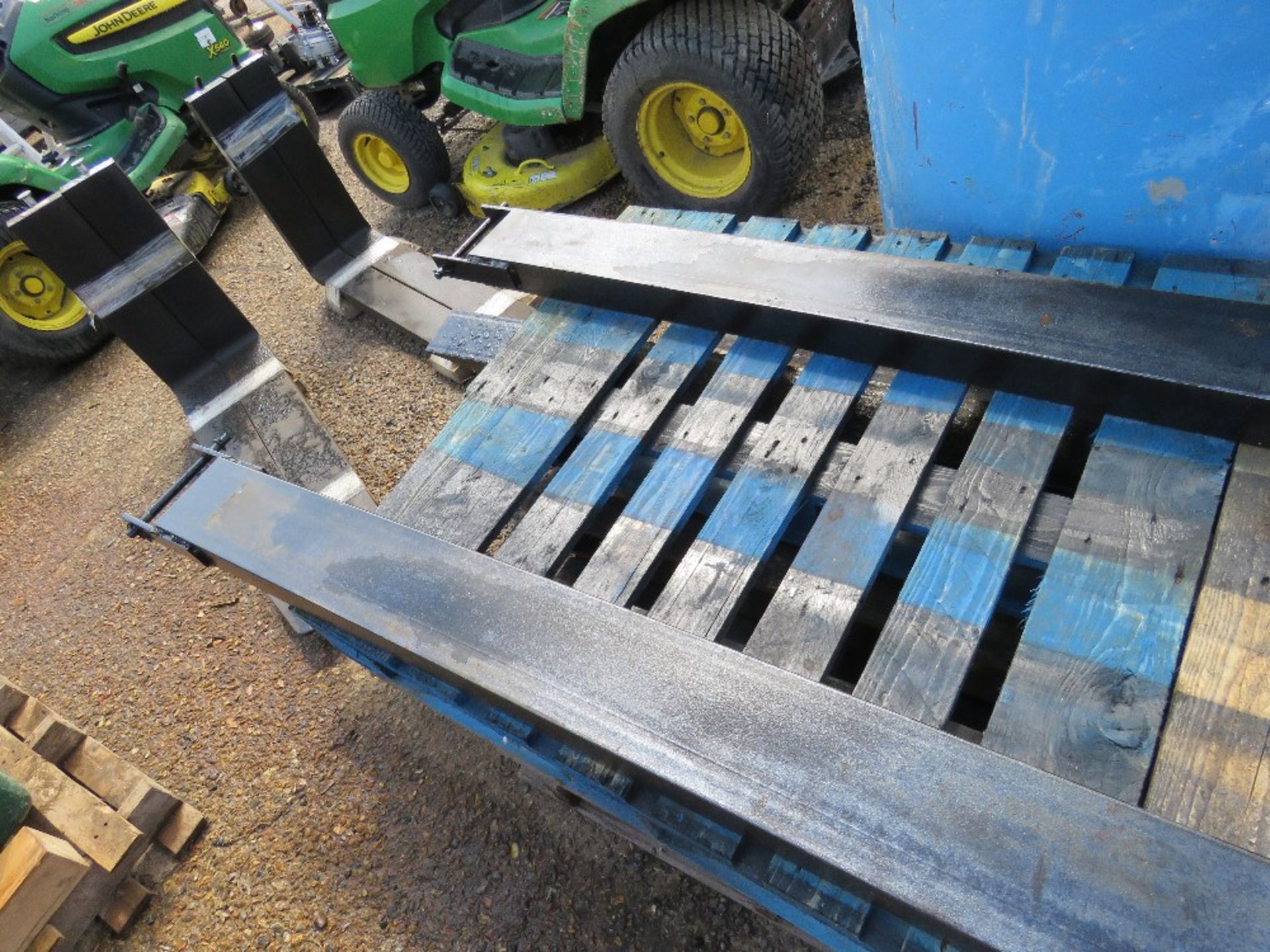 PAIR OF FORKLIFT EXTENSION TINES / SLEEVES. 6FT LENGTH APPROX. - Image 2 of 2