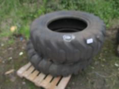 2 X 15.5-25 TELEHANDLER PART WORN TYRES.