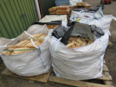 2 X BULK BAGS OF OFFCUT TIMBER PIECES.