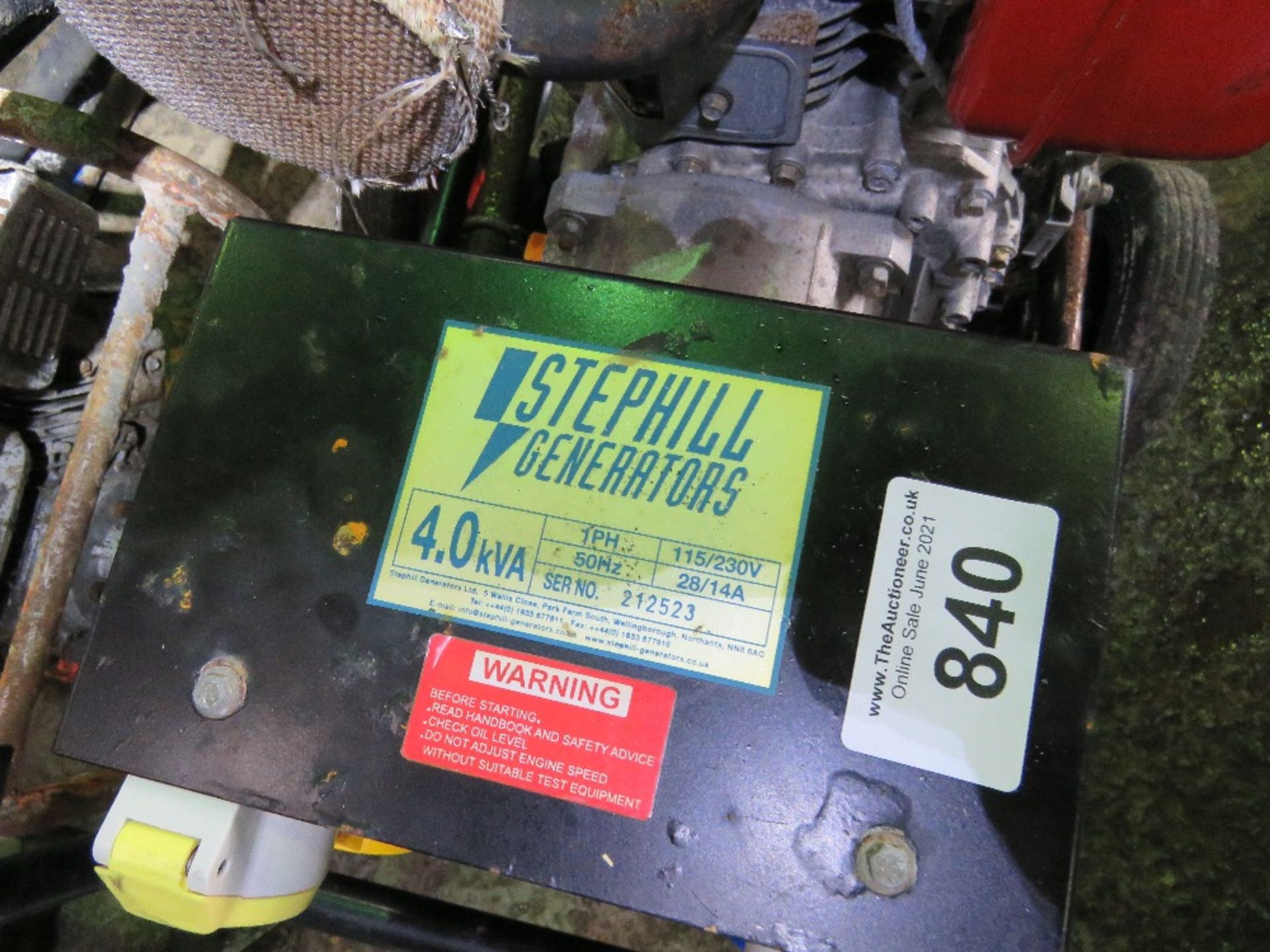 YANMAR STEPHILL DIESEL GENERATOR. UNTESTED, CONDITION UNKNOWN. - Image 2 of 4
