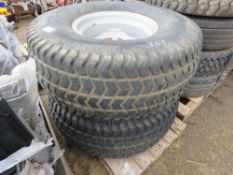 2 X WHEEL AND TYRES, GRASS TREAD PATTERN SIZE 475/65D20 FOR COMPACT TRACTOR.