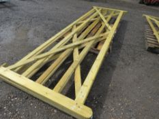 2 X WOODEN FIELD GATES @ 3.9M WIDTH APPROX.