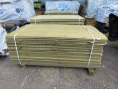 PACK OF TREATED SHIPLAP TIMBER CLADDING 95MM WIDE @ 1.73M LENGTH APPROX.