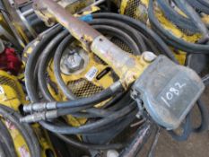 ATLAS COPCO LP9-20P HYDRAULIC BREAKER PACK WITH HOSE AND GUN, CONDITION UNKNOWN