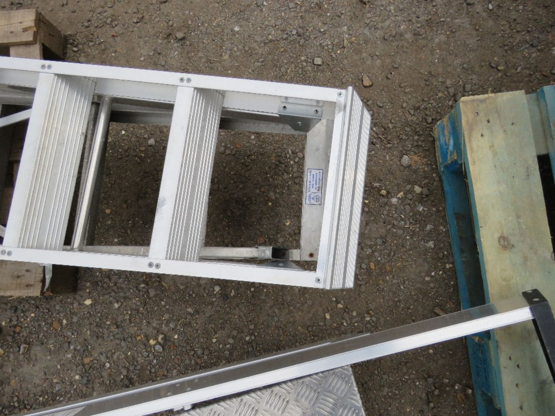 2 X 10 RUNG ALUMINIUM STEP LADDERS. - Image 2 of 3