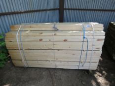 LARGE PACK OF "U" PROFILE UNTREATED WOODEN BATTENS, 50MM X 45MM @1.83M LENGTH APPROX.