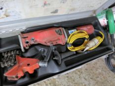 RIGID 550 PIPE SAW SET 110V SOURCED FROM DEPOT CLEARANCE.