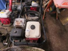 LARGE SIZED PETROL ENGINED PRESSURE WASHER WITH HOSE AND LANCE.