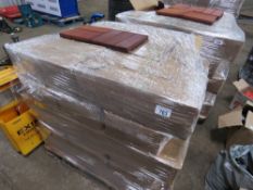 PALLET CONTAINING 25 X BOXES OF PRONTODECK HARDWOOD OUTDOOR FLOORING PANELS, 300MM X 300MM X 35MM. 0