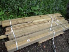 PALLET OF ASSORTED TIMBER POSTS.