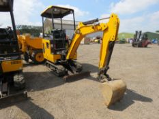 JCB 150C-1 RUBBER TRACKED MINI EXCAVATOR, YEAR 2018 BUILD. 802 RECORDED HOURS, 1 BUCKET AS SHOWN/FIT