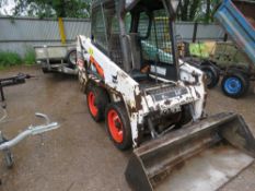 BOBCAT S100 SKIDSTEER LOADER, YEAR 2015. SN:A8ET21458. SOLID TYRES. 2629 REC HOURS.