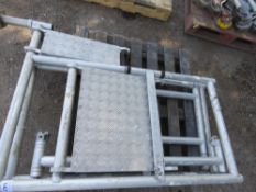 short aluminium podium with platform