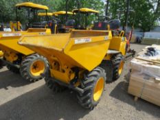 JCB 1T-1 HIGH TIP ONE TONNE DUMPER, YEAR 2018 BUILD. 265.9 RECORDED HOURS, KEY AND CERTIFICATE OF