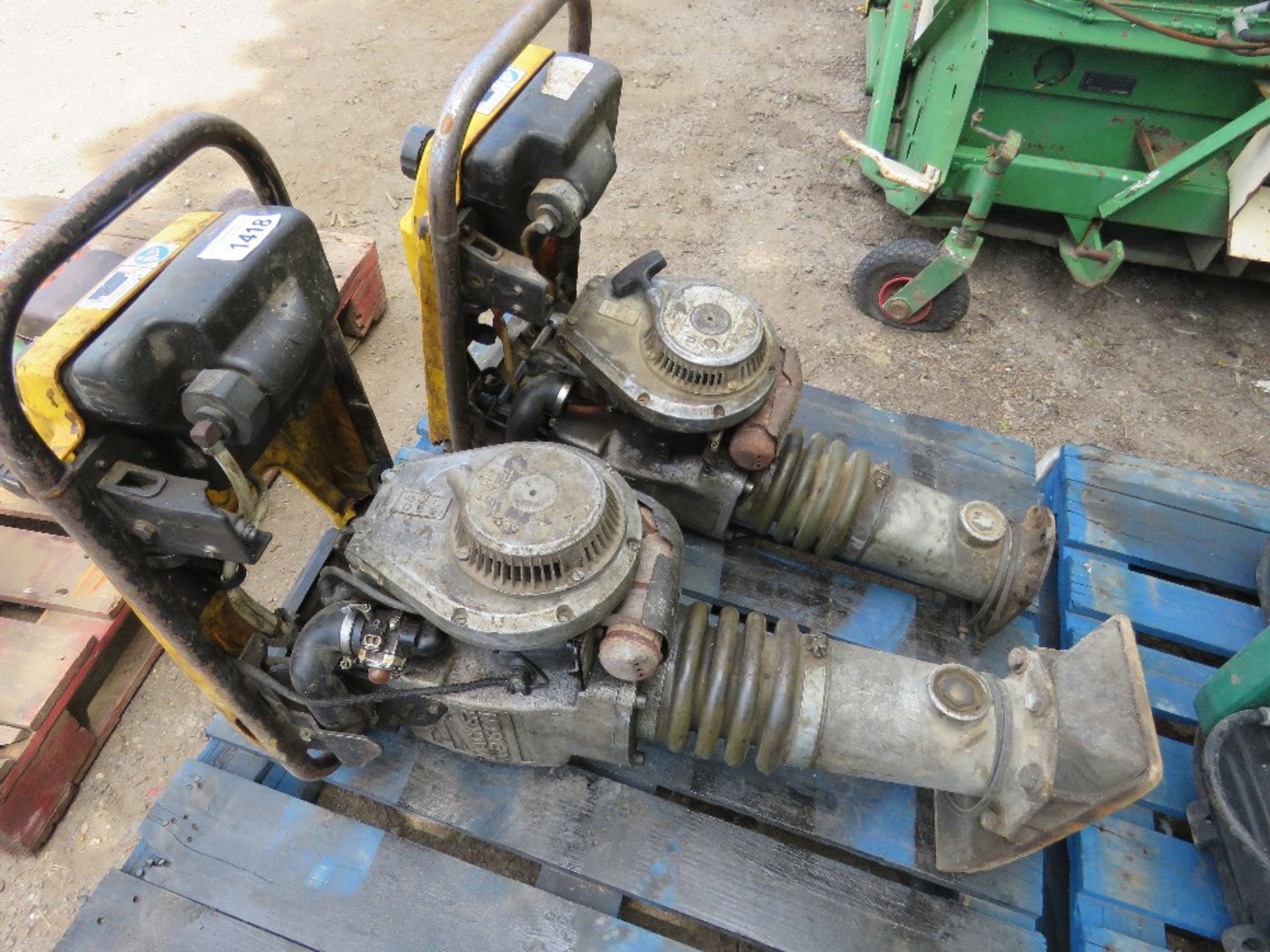 2 X YELLOW TOP WHACKER NEUSON TRENCH COMPACTORS, CONDITION UNKNOWN