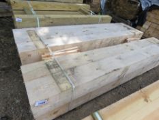 11 X HEAVY DUTY UNTREATED TIMBER POSTS. 17CM SQUARE X 2.1M LENGTH APPROX.