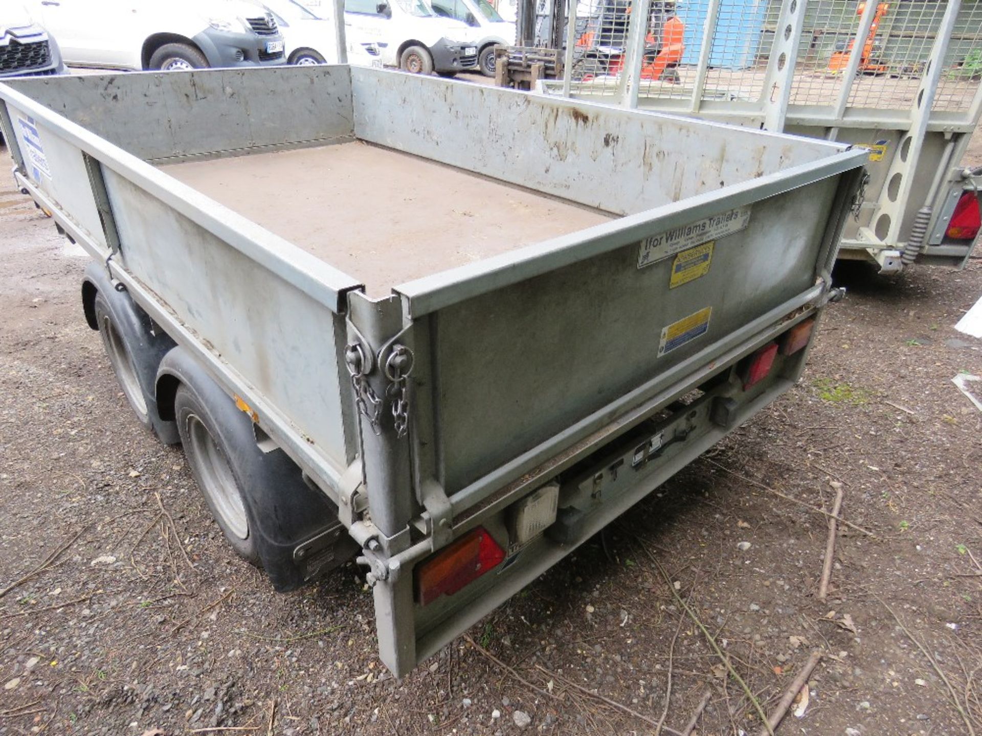 IFOR WILLIAMS LM85G TWIN AXLED DROP SIDED TRAILER SN:SCKD00000J5151710. 8FT X 5FT. - Image 6 of 7