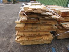 LARGE PACK OF MIXED LENGTH TIMBER CLADDING BOARDS.