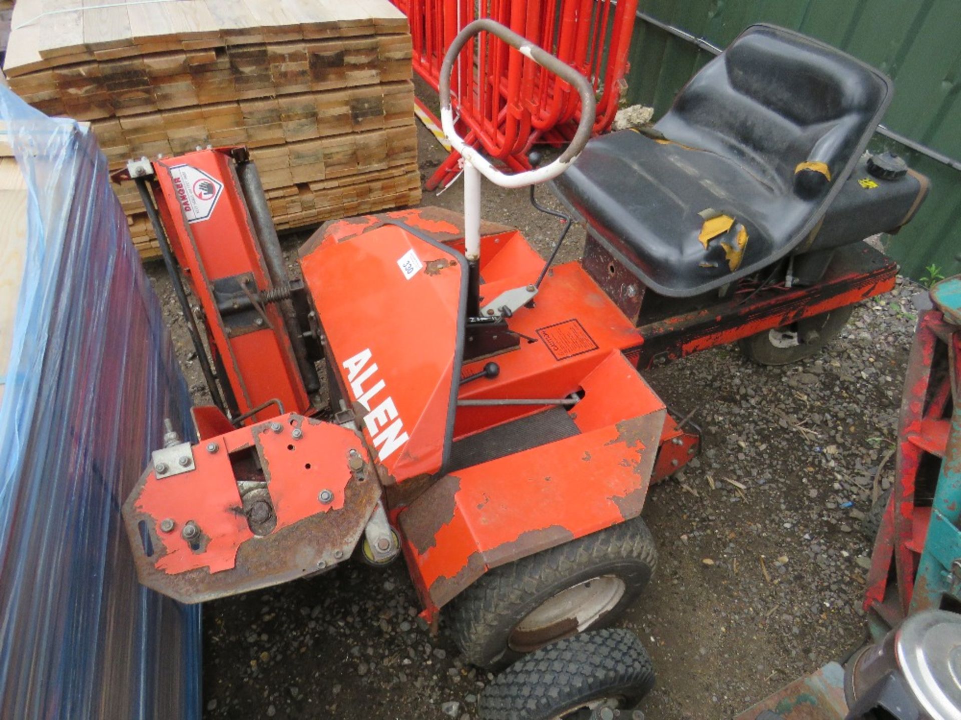 ALLEN RIDE ON TRIPLE CYLINDER MOWER.