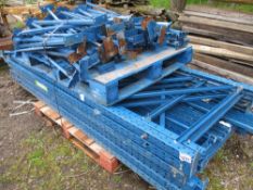 STACK OF BLUE LIGHT WEIGHT RACKING PARTS, 2.5M HEIGHT PLUS BEAMS 0.9M LENGTH. NO VAT ON HAMMER PRICE