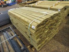 LARGE PACK OF PRESSURE TREATED SHIPLAP TIMBER CLADDING, 1.73M X 10CM APPROX.