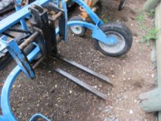 ROUGH TERRAIN PALLET TRUCK. WHEN TESTED WAS SEEN TO LIFT AND LOWER.