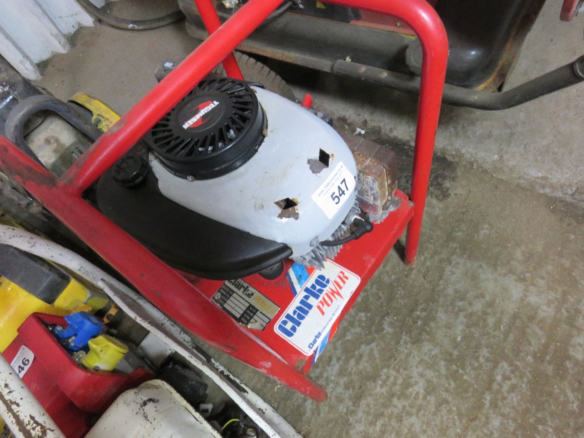 CLARKE UPRIGHT PETROL GENERATOR.