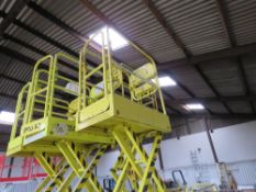 BOSS X3 SCISSOR LIFT ACCESS PLATFORM, YEAR 2015 BUILD. DIRECT FROM LOCAL COMPANY DUE TO A CHANGE IN