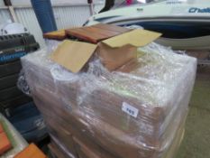 PALLET CONTAINING 25 X BOXES OF PRONTODECK HARDWOOD OUTDOOR FLOORING PANELS, 300MM X 300MM X 35MM. 0