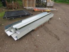 STACK OF ASSORTED GREEN SHED CLADDING CORNER/EDGE SHEETS AND FLASHING PIECES ETC, MOSTLY 10FT LENGTH