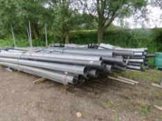 LARGE QUANTITY OF ASSORTED BLACK PLASTIC DUCTING PIPES. TO INCLUDE STRAIGHTS AND BENDS. SOURCED FROM