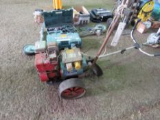 PETROL ENGINED GENERATOR ON WHEELS.