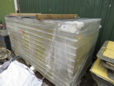 12 X FIRE RATED "SANDWICHED" INSULATION WALL CLADDING BOARDS, METAL CLAD, 4FT X 8FT APPROX, APPEAR T