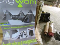 9 X GIGWAM CAMPING / FESTIVAL TENTS. COMPRISING SLEEPING /ACCESS TUNNEL PLUS WIGWAM TEEPEE AREA.