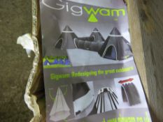 9 X GIGWAM CAMPING / FESTIVAL TENTS. COMPRISING SLEEPING /ACCESS TUNNEL PLUS WIGWAM TEEPEE AREA.