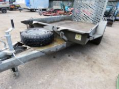 IFOR WILLIAMS GH1054BT TWIN AXLED PLANT TRAILER, 10FT LENGTH BED, WITH SPARE WHEEL. SN:SCKD00000G070