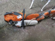 STIHL TS410 PETROL SAW WITH BLADE WHEN TESTED WAS SEEN TO START AND RUN.