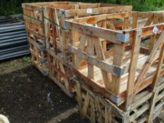 6 X WOODEN STILLAGES.