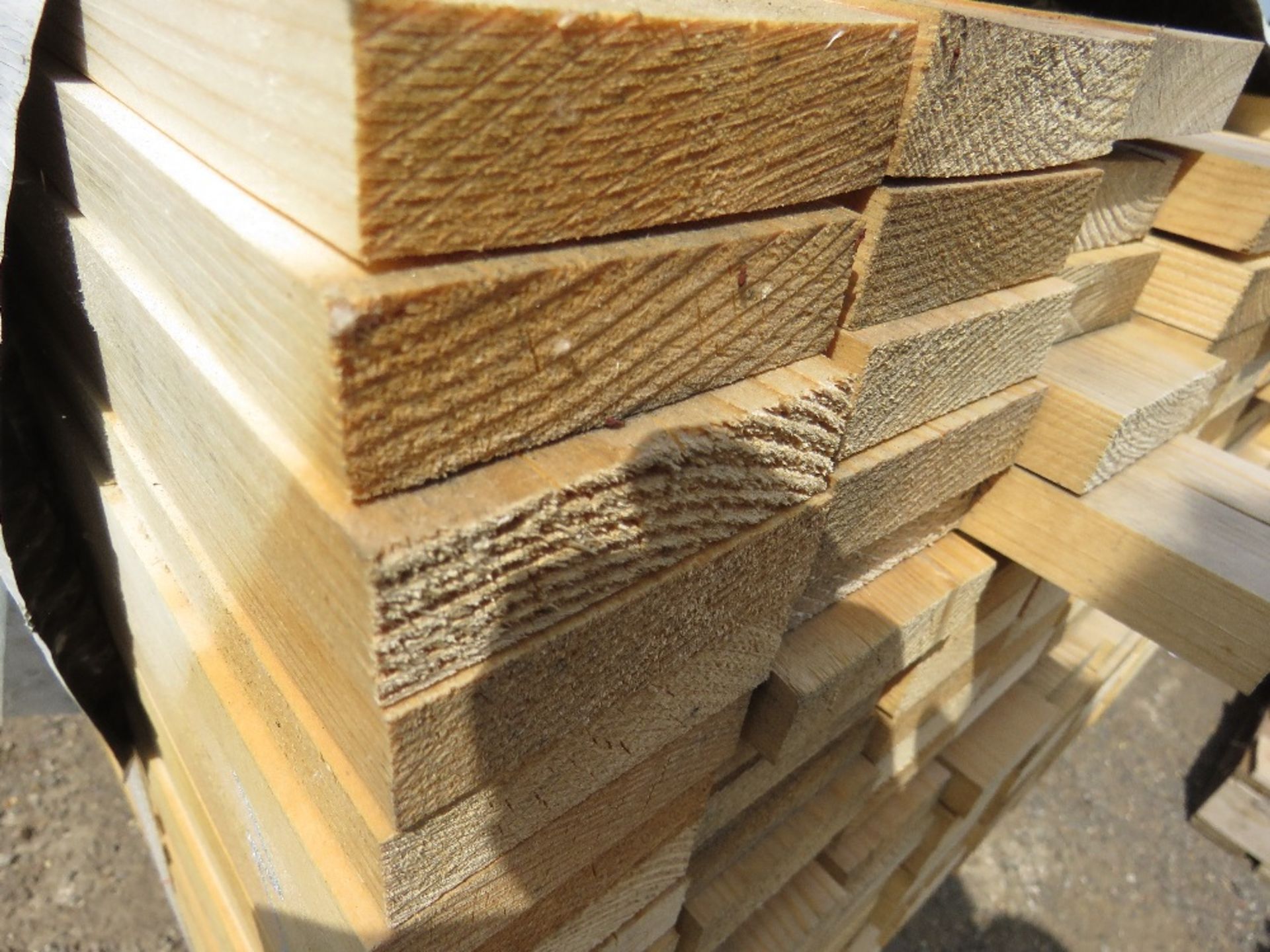 PACK OF UNTREATED TIMBER SLATS/BOARDS 70MM X 20MM X 1.86M APPROX. - Image 4 of 5