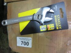 BOX OF 24 X STANLEY FATMAX 200MM ADJUSTABLE WRENCH SPANNERS.