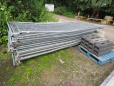 23 X HERAS TYPE MESH SITE PANELS PLUS A PALLET OF FEET.